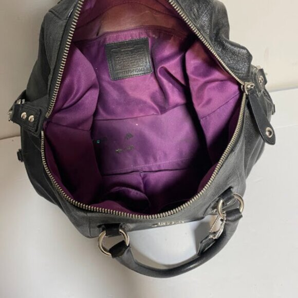 Coach Black Women's Satchel Doctors Bag Shoulder Bag Large - Picture 10 of 12